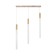Bayerlux suspension of Bayerlux "Jedi" 3xLED 9W 4000k gold 3x3x50-250cm
