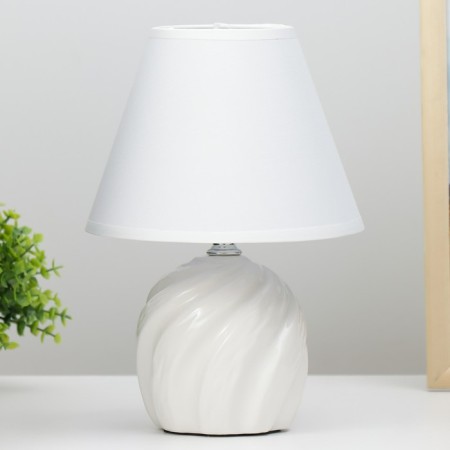 Lamp table ceramics "Gaddy" 1HE14 40W white 18x18x27 cm Risalux