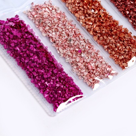 Glass chips for epoxy resin, set of 6 colors, weight 1 color - 5 g-1