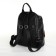 City backpack on lightning, from artificial leather, black color