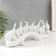 Souvenir Ceramics "Seven Elephants on the Wave" White 13x33.7x7.5 cm