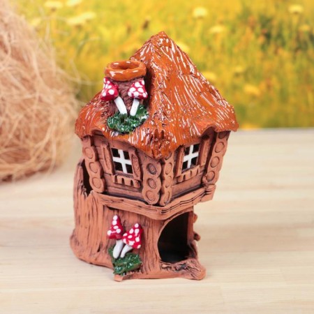 Aroma lace house "Granny Yaga", 18 cm, handmade, mix,-1