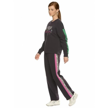 A set of sweatshirts and trousers female, size s, black color-2