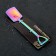 A dessert spoon made of stainless steel Magistro “shovel”, length 15.5 cm, rectangular shape, chameleon color
