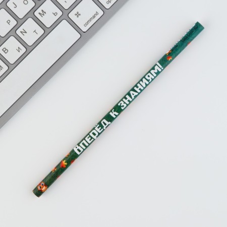 Pencil is a simple blackographic “Go to Knowledge!”, Without an eraser, 17.7 x 0.7 cm-2