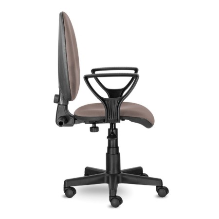 The Brabix Prestige Ergo MG-311 chair, adjustable ergonomic back, fabric, beige-1