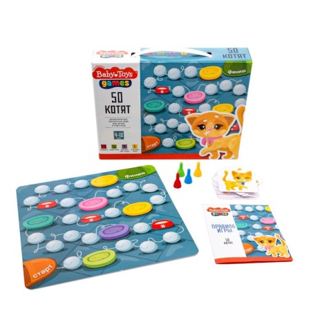 Game table "50 kittens", 2-4 players, 4-10 years old-2