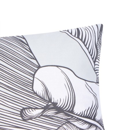 The set of pillowcases "Ethel" Gray Tropics 50x70cm - 2pcs, Poplin-1