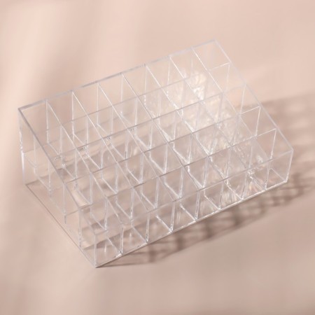 Organizer for storing manicure/cosmetic supplies, 40 sections, 19 × 12 × 8 cm, color transparent color-3