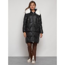 Coat insulated winter female, size 56, black color