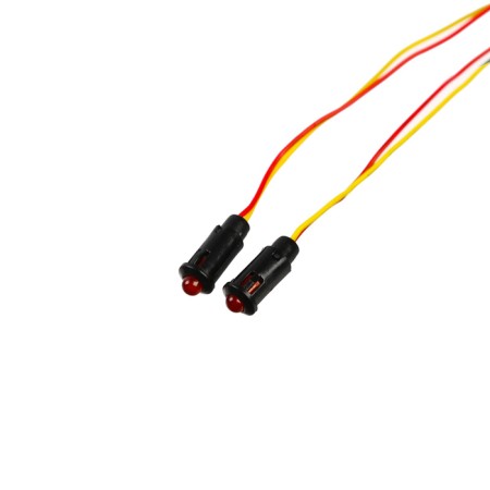 Indicator LED F8 12 V, with wire, red-2