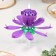 Candle for the cake musical "Tulip", spinning, purple, 14.5 × 6 cm