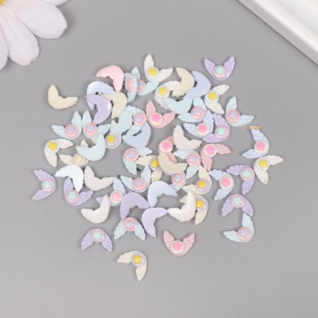 Decor for the work of Acryl "Star with wings" set of 60 pcs 0.7x1 cm