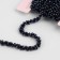 Decorative braid with beads, 6 mm, 2.7 ± 0.5 m, dark blue color