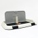 Dog toilet 67 x 46 x 8 cm, with a wall, a removable grill and column, black