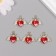 Decor for creativity metal, rhinestones "Heart with wings" gold 2.2x2.4x0.5 cm