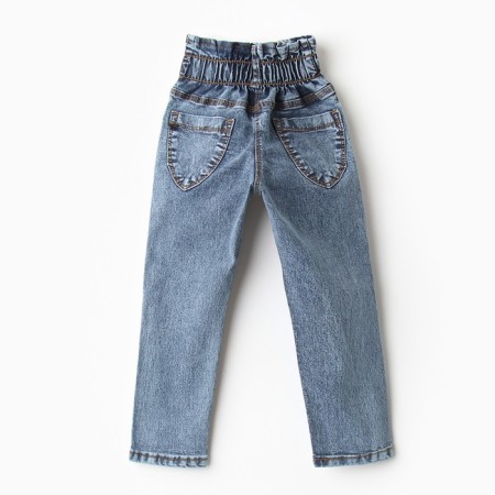 Jeans for a boy, blue color, height 122 cm-4
