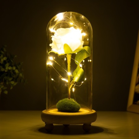 Nightnik Sobe "Rosa White" Led 3aaa 10x10x20 cm Risalux-2