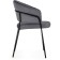 Chair on a metal frame Leo Metal/velor, black/anthracite 56x52x80 cm