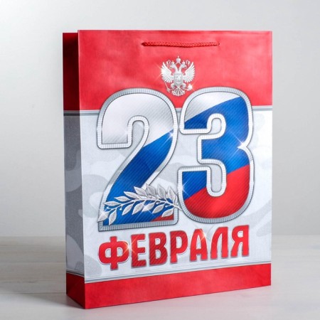 Gift Laminated Vertical Package, Packaging, “February 23!”, S 12 x 15 x 5.5 cm-1