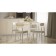 Dining table "Medison", 800 × 800 × 720 mm, support metal, white color