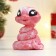 New Year. Symbol 2025. Figure soap "snake" pink with silver