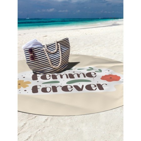 Pareo and beach rug "Femme Forever", D = 150 cm-2
