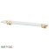 Shelf with holders, width 60 cm, glass, gold