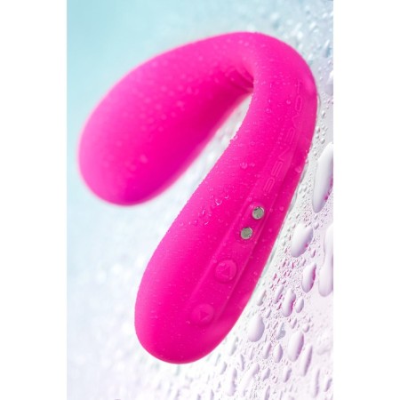 Vibrator for pairs Lovense Quake Dolce, silicone, pink color, 20 cm-5