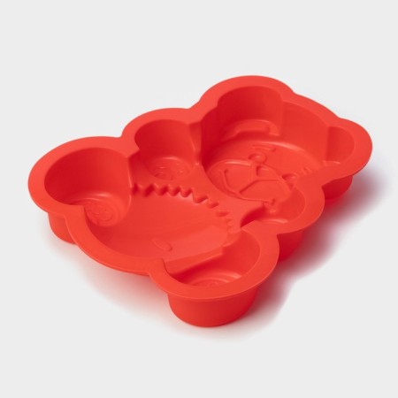 Baking uniform "Bear", silicone, 17.5 × 15 × 3 cm, color mix-2