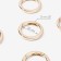 Carabin ring is flat, d = 32/42 mm, thickness - 5 mm, 5 pcs, gold color