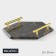 Magistro Marble marble tray, 25 × 29 cm, black color
