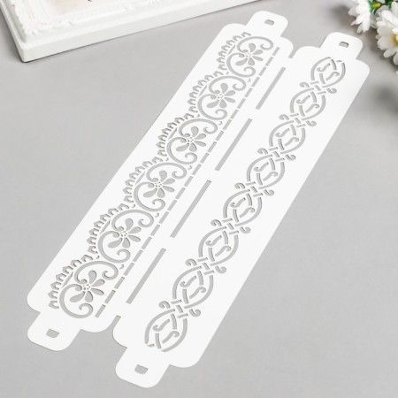 Tencil of border plastic "pattern" plastic, 11x32 cm-2