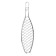 Fish lattice for a tandoor, total H-50 cm, working part 34 x 14 cm, stainless steel