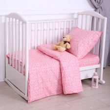 Постельное бельё BABY Фантазеры бело-розовый 112х147см, 110х150см, 60х60см, бязь 120г/м, , хлопок 100%