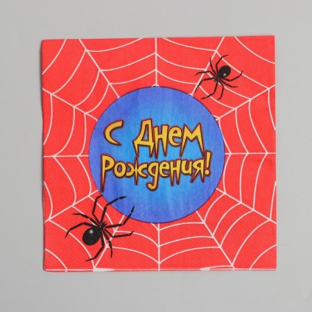 Two -layer paper napkins “Happy Birthday”, web, 33x33, 20 pcs.-2