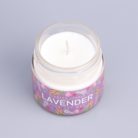Aromatic candle in the Bank "Lavender and Sage", owl wax, 80 g-5