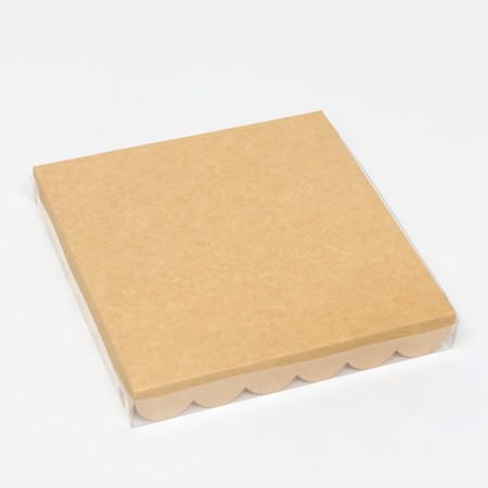 Box for cookies, craft, 21 x 21 x 3 cm-2
