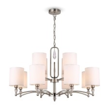 Suspended lamp Freya FR1007PL-12N RIVERSIDE, 880x880x1555 mm, E14, 12x40W, Nickel color