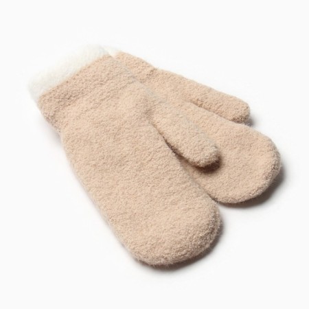 Women's mittens at the lawsuit Minaku Raw 22 cm beige-1