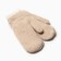 Women's mittens at the lawsuit Minaku Raw 22 cm beige
