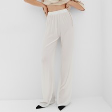 Women's pants Minaku: Casual Collection, white color, size 42