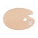 Oval wooden palette 27 x 38 cm, mix