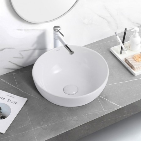 ABBER Bequem AC2105 sink, invoice, 360x360x145 mm, white-2