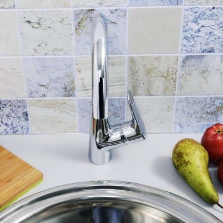 Kitchen mixer Wasserkraft Vils 5607, single -leaf, spill 209 mm, chrome-3