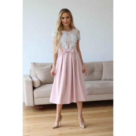 Female dress, size 42, pink color-3