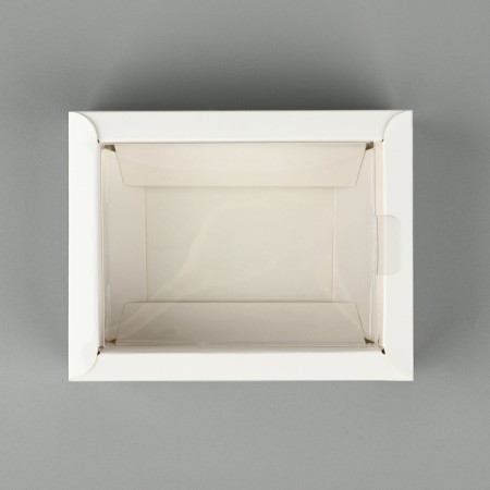 Folding box with a plastic lid "White", 11.5 x 9 x 4 cm-2