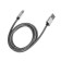 MicroUSB cable - USB, 2.1 a, nylon braid, 1 meter, silver