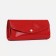 Women's wallet on the button, red color