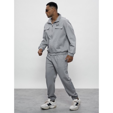 Male tracksuit, size 56, gray color-2